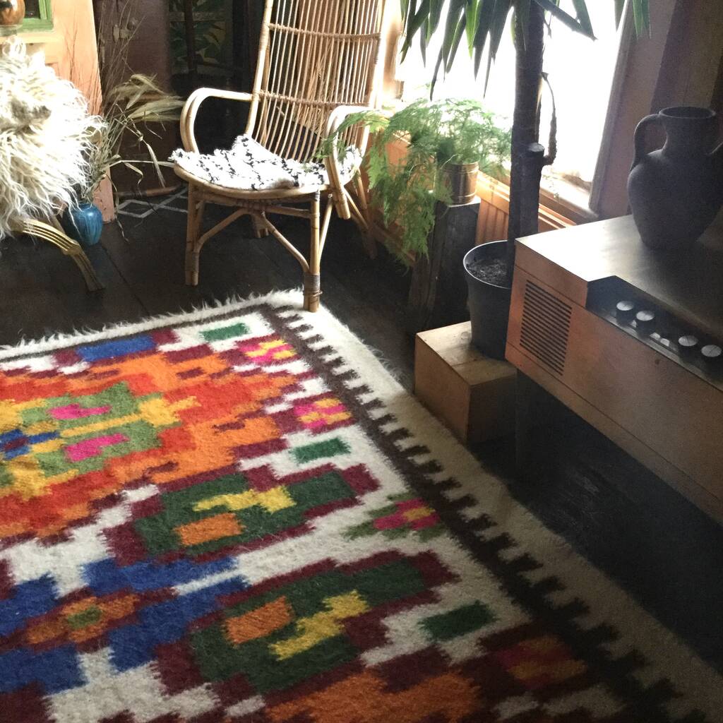 Pumpkin Spice And Everything Nice Hand Woven Wool Rug, 1 of 12
