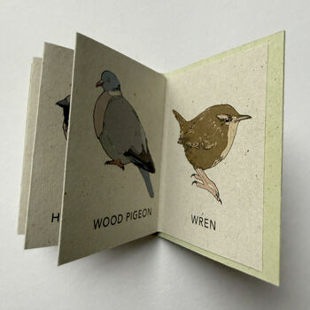 Tiny Book Of Garden Birds Handmade Mini Nature Book, 6 of 10