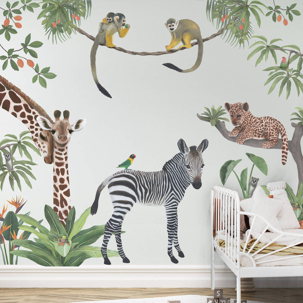 Safari Animals Wall Stickers, 1 of 9