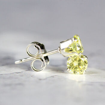 Lime Crystal Stud Earrings In Gold Or Silver, 2 of 12