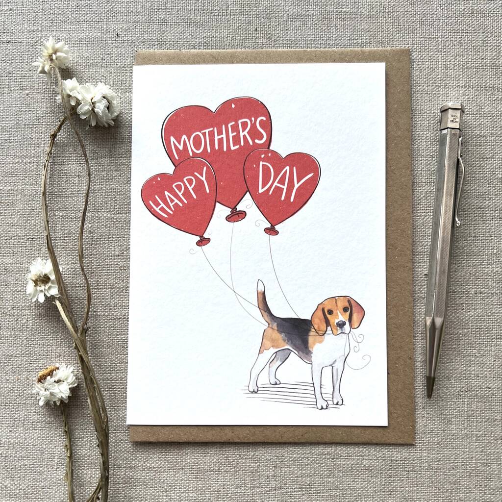 Personalised Beagle Mother's Day Card, 1 of 2