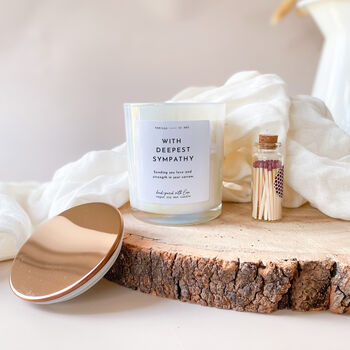 With Deepest Sympathy – Scented Candle Memorial Gift, 3 of 10