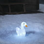 Lights4fun Outdoor Christmas Figure Light Up LED Acrylic Swan Battery Operated With Timer 19cm, thumbnail 2 of 2