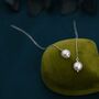 Natural Fresh Water Pearl Threader Earrings, thumbnail 7 of 11
