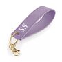 Personalised Saffiano Leather Wristlet Strap Handle Key Ring Chains, thumbnail 5 of 10