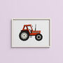 Fiat 110 90 Tractor Eight Colour Screen Print Orange, thumbnail 4 of 7