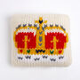 Coronation Crown Easy Cushion Cover Knitting Kit, thumbnail 2 of 9