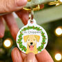 Personalised Christmas Dog ID Tag Holly Wreath, thumbnail 1 of 10