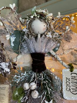 Enchanted Christmas Woodland Berry Fairy Treetopper, 6 of 12