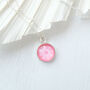 Sterling Silver Compass Necklace In Coral Pink, thumbnail 5 of 6