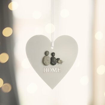 Personalised Family Pebble Hanging Heart, 3 of 3