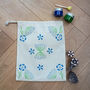 Wood Block Printing Kit Floral Drawstring Bag, thumbnail 3 of 7