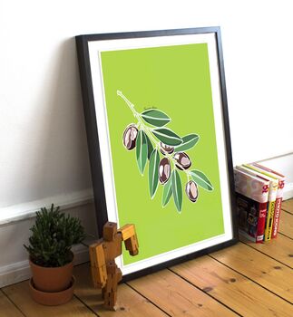 Olives Print On Green, 2 of 4