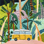 Jungle Camper Van Art Print, thumbnail 5 of 6