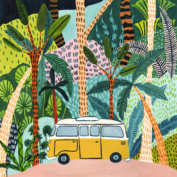 Jungle Camper Van Art Print, 5 of 6