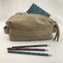 Fair Trade Unisex Canvas Washbag Shaving Pouch Vegan, thumbnail 7 of 12