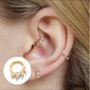 Gold Plated Wing Hoop For Tragus Or Helix, thumbnail 2 of 3