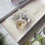 Handmade Wedding Money Wallet Silver Grey Flower, thumbnail 6 of 6