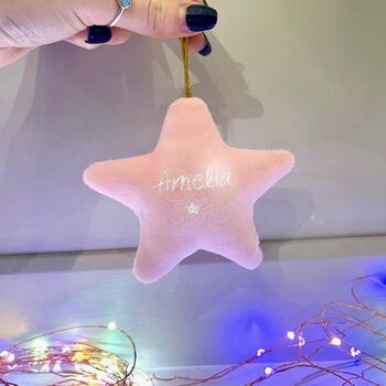 Personalised Christmas Soft Hanging Star, 3 of 3