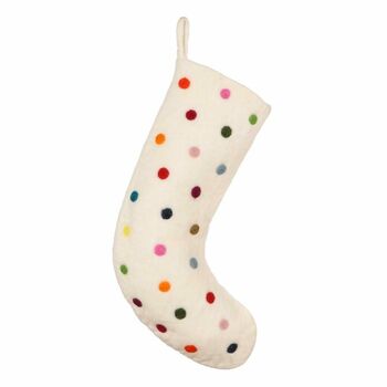 Personalised Polka Dot Fair Trade Christmas Stocking, 3 of 4