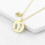 Personalised Birth Flower Matte Heart And Disc Necklace, thumbnail 12 of 12