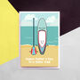 Stand Up Paddle Board Father's Day Card, thumbnail 2 of 3