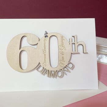 Personalised Diamond Wedding Anniversary Card, 7 of 9
