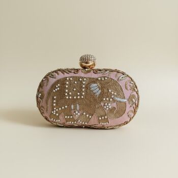 Elephant Oval Pink Clutch, 4 of 12