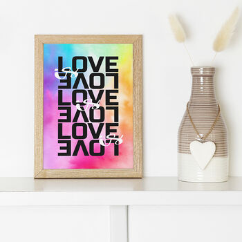 Love Is Love Typography Print, 7 of 7