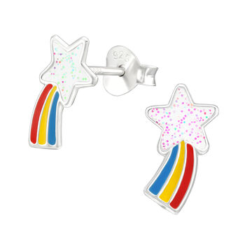 Bright Star Sterling Silver Earrings, 2 of 4