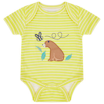 Two Pack Bear Theme Baby Bodysuit | Certified Organic, 5 of 12