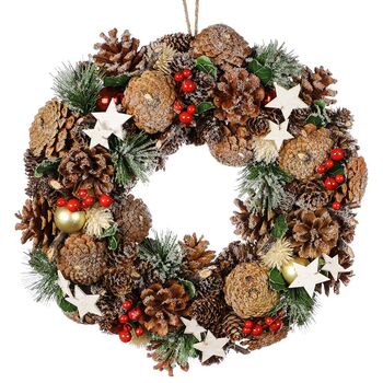 Country Christmas Natural Front Door Wreath, 2 of 7