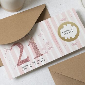 Personalised 21st Birthday Scratch Reveal Gift Voucher, 3 of 4