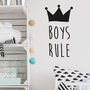 Girls Or Boys Rule Wall Stickers, thumbnail 1 of 4