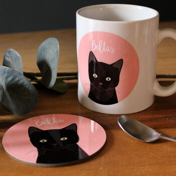 Personalised Cat Colour Pop Coaster, 6 of 6