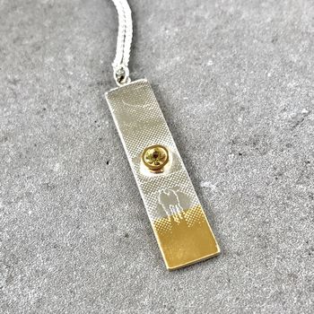 Beach Sunset Necklace With Yellow Sapphire Sun, 4 of 7
