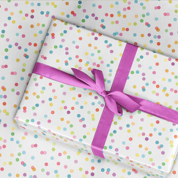 Bright Dots And Spots Wrapping Paper Roll Or Folded, 2 of 3