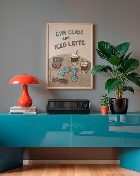 Gym Class And Iced Latte Print, 3 of 9