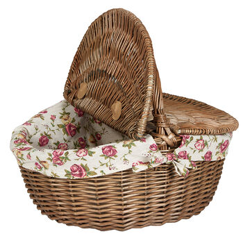 Personalised Floral Picnic Basket, 2 of 8