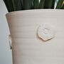 Large Vase Flower Design Cotton White Collection, thumbnail 3 of 8