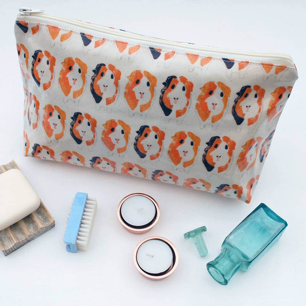 Guinea Pig Oil Cloth Wash Bags, 1 of 2