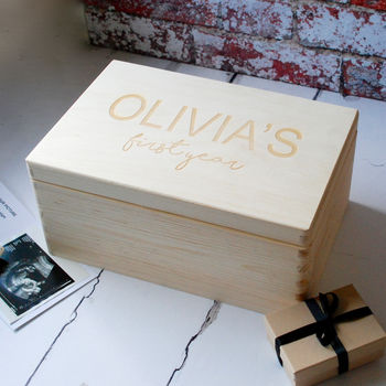 Personalised First Years Children's Memory Box By Bespoke & Oak Co ...