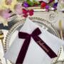 Embroidered Velvet Ribbon Place Setting, thumbnail 3 of 6