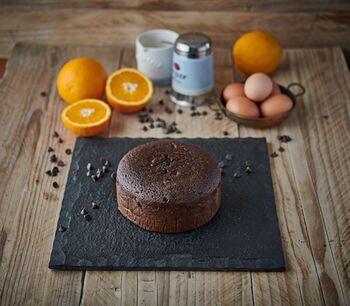 Ready To Decorate Round Chocolate Orange Cake, 3 of 7