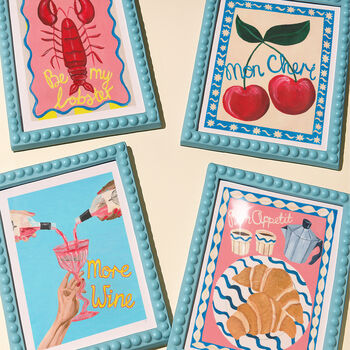 Mon Cheri Cherry Wall Art | Hand Painted Kitchen Print, 10 of 13