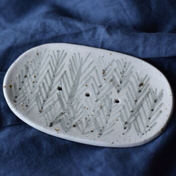'Rye' Oval Ceramic Soap Dish, 4 of 7