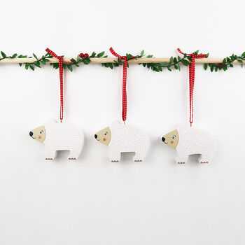 Polar Bear Christmas Tree Decoration, 2 of 7