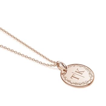Personalised Wreath 18 K Rose Gold Plated Necklace, 9 of 12