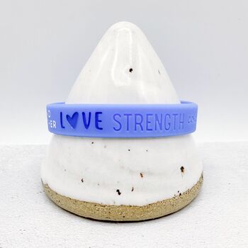 Blue Awareness Ribbon Bracelet Wristband, 4 of 9