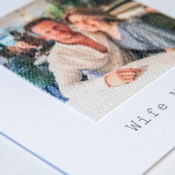 Wife Material Fabric Photo Card, 2 of 2